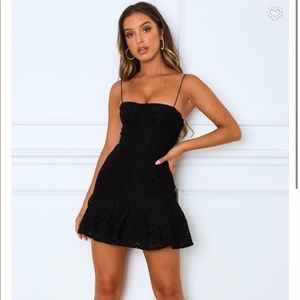 White Fox Boutique Venice Mini Black Lace Dress